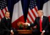 Trump meets with French President Macron in New York